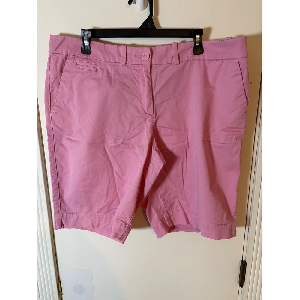 Tommy Hilfiger Pink Chino Shorts Womens Size 14 Stretch Cotton Preppy Summer